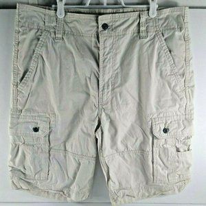 Levis Cargo Shorts Beige Tan Utility Size 36